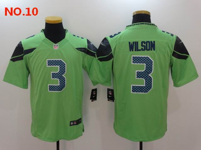 Men's Seattle Seahawks #3 Russell Wilson Jersey NO.10;